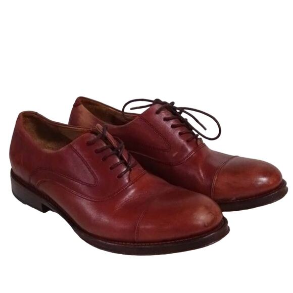 Mr. B's for Aldo Premium Collection Mens Cap Toe Cognac Oxford size 8 - Picture 1 of 13